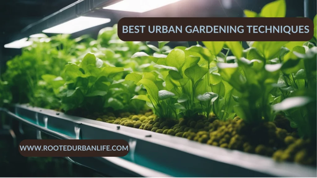 Plants grown indoors using aquaponics technique