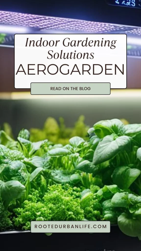 Indoot gardening solution - hydroponic garden on the counter with salad greens