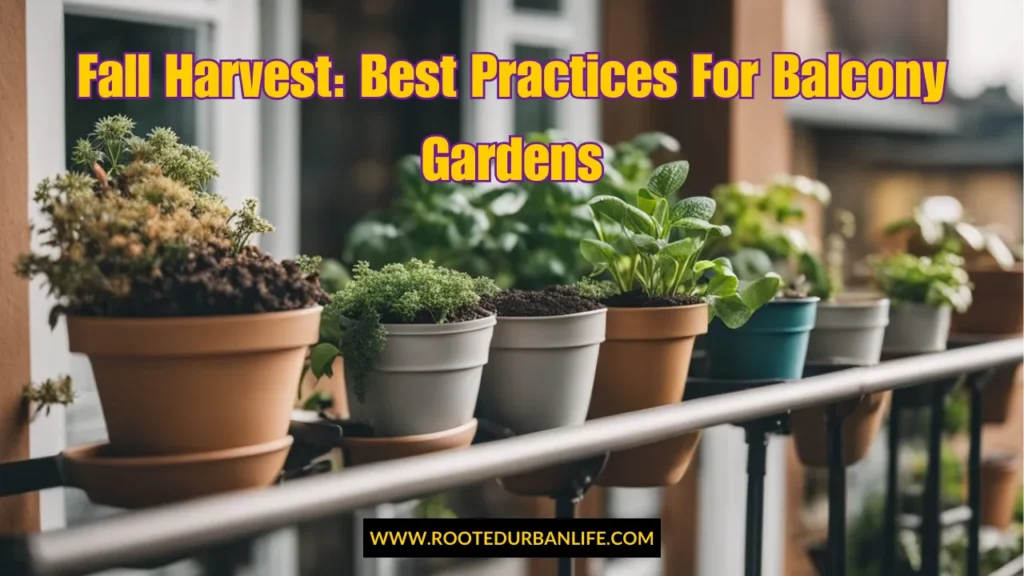 Potted plants on the balcony railing