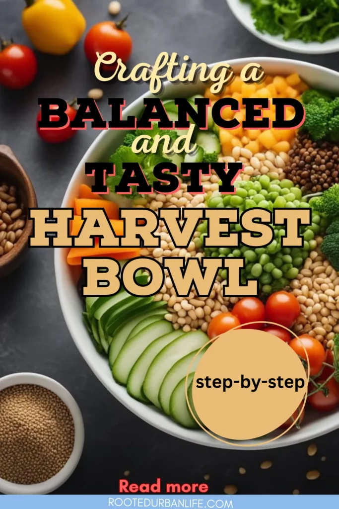 A harvest bowl with fresh vegetable prepared ready to be served